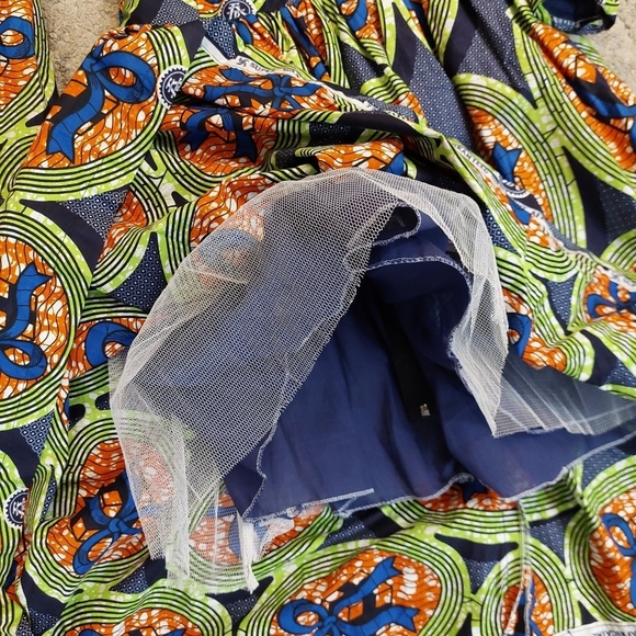 African Skater Dress Handmade Midi Party Dress African Fashion Bohemian Print - Picture 8 of 8